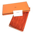 セール　HERMES　エルメス フェイスタオル　SERVIETTE INVITE LABYRINTHE H102777M 02　コットン100％　オレンジ（ORANGE FEU）　Hロゴ　箱付き　メンズ　レディース　ユニセックス　男女兼用aq6077