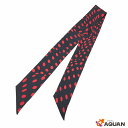 HERMES　エルメス　ツイリー スカーフ　Twilly Scarf 　 I HOLA FLAMENCA 　タイスカーフ　ブラック×レッド（NOIR/ROUGE）ドット柄　シルク100％【新古品】【美品】【中古】エルメス　シルクスカーフ aq8680