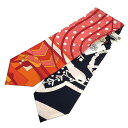 レア物　稀少　HERMES　エルメス　ツイルアップ　TWILL UP Scarf　Steeple Chase スティープル チェイス×Etriers Tattoo　タイスカーフ　シルク100％【未使用】【新古品】【中古】aq6888