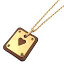 エルメス HERMES アス ドゥクール PM ネックレス As de Cour スイフト カーフスキン レザー キャメル×ピンクゴールド Z刻印(2021年)...