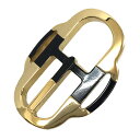 エルメス HERMES スカーフリング ミニ バックル ミニブークル ツイリーリング ゴールド×ブラック 小物 アクセサリー【新古品】【美品】【中古】エルメス アクセサリー 小物 aq11830