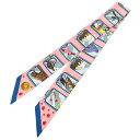 HERMES エルメス ツイリー スカーフ HERMES STORY エルメスストーリー 063875S 05 2023年秋冬 Twilly Scarf CS/ROSE/BLEU/JAUNE シルク100%【未使用】【新品】【中古】エルメス シルクスカーフ aq10680