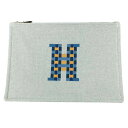 エルメス HERMES クラッチバッグ ポーチ H ティサージュ フラットポーチ 刺繍 2024AW コットン100% コスメポーチ 化粧ポーチ キャンバス【新...