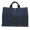 HERMES エルメス フールトゥMM トートバッグ ハンドトート ネイビー×ブラック【中古】エルメス バック aq11247