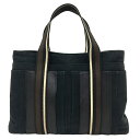 エルメス HERMES トロカオリゾンタルMM トートバッグ キャンバス ブラック SAC TROCA MM HORIZONTAL メンズ レディース 男女兼用...