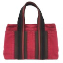 エルメス HERMES トロカオリゾンタルPM トートバッグ キャンバス レッド SAC TROCA MM HORIZONTAL メンズ レディース 男女兼用【中古】エルメス トートバッグ aq11721