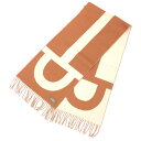 HERMES エルメス カシミヤ マフラー グラン・モール ビット柄 2023秋冬 ストール ショール キュイール×イヴォワール メンズ レディース 男女兼用【中古】エルメス 服飾小物 aq11480