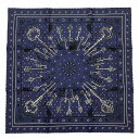 HERMES エルメス スカーフ バンダナ カレ55 Les Cles Bandana レ・クレ・バンダナ 043984S 07 シルク100% ネイビー【未...