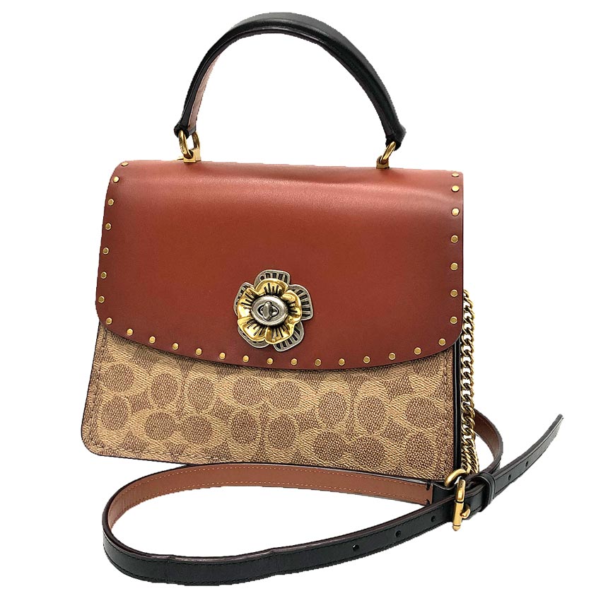 Rakuten - COACH コーチ パーカー トップハンドルバッグ 2Way シグネチャーラグジュアリーショルダー K1857-53349【中古】コーチ バッグ aq12773
