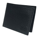 フェンディ FENDI 折財布 小銭入れあり レザー ブラック 黒【未使用】【新古品】【中古】FENDI 財布 メンズ aq7080