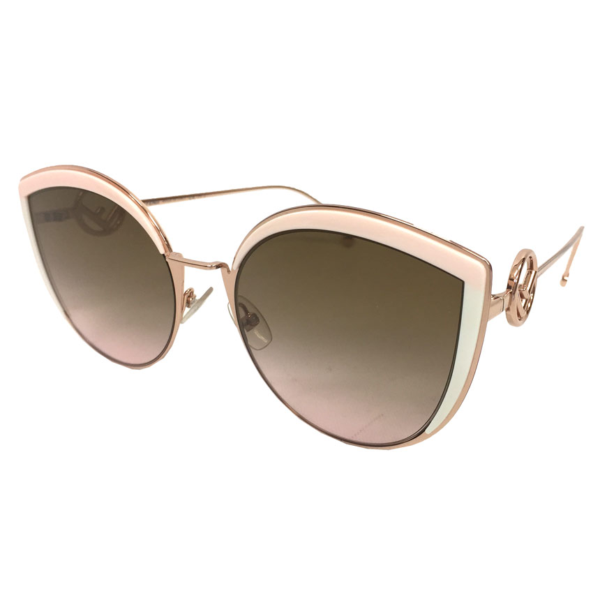 フェンディ FENDI サングラス サングラス FF0290/S キャットアイ メタルフレーム【中古】FENDI アイウェア aq10327