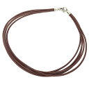 BVLGARI ブルガリ レザー チョーカー 2連 ブレスレット 2WAY ブラウン 茶色 アクセサリー【新古品】【美品】【中古】 aq10026