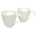 セール TIFFANY&Co. ティファニー ティファニーテラス Tiffany Terrace マグカップ ペアセット 白 リーフ【未使用】【新古品】【美品...