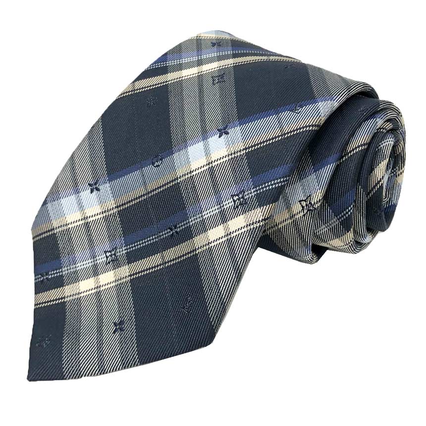 LOUIS VUITTON ルイヴィトン ネクタイ タータンチェック M70584 ネイビー系 シルク100％ 箱付き メンズ ビジネスアイテム【新古品】【未使用】【中古】ルイヴィトン メンズ 服飾小物 aq12107