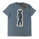 セール　LOUIS　VUITTON　ルイヴィトン　半袖　クルーネックTシャツ　チャップマン　ズールー像　サイズXXS　コットン　GRIS　BLEU　ZULU STATUE TEE 2　1A29DR　メンズ　レディース　男女兼用　ユニセックス【未使用】【新古品】【中古】ルイヴィトン　トップス　aq5130