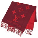 【送料無料】【送料込み】 LOUIS VUITTON ルイヴィトン エシャルプ・レイキャビック M75505 モノグラム マフラー スリーズ(レッド)カシミヤ...