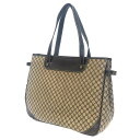 CELINE セリーヌ トートバッグ マカダム キャンバス レザー ベージュ×ブラウン【中古】セリーヌ バック レディース aq11400