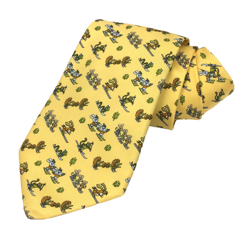 全国送料無料　サルヴァトーレ・フェラガモ　Salvatore Ferragamo　ネクタイ　シルクネクタイ　動物　..