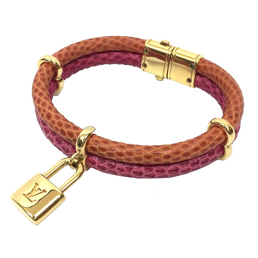 LOUIS　VUITTON　ルイヴィトン　リザード　ブレスレット　ブラスレ・キープ イット トゥワイス　ブレスレット　バングル【中古】ルイヴィトン　アクセサリー　aq6349