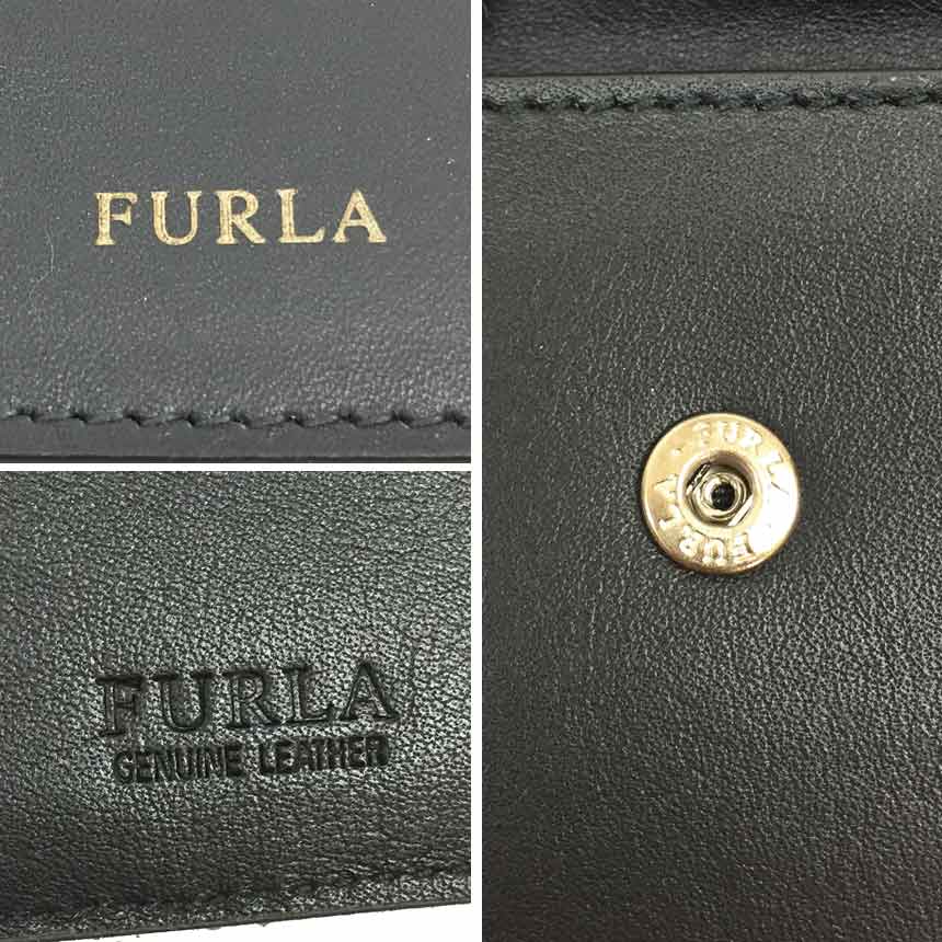 フルラ　FURLA　折財布　レザー　グレー　箱付き【未使用】【新古品】【中古】フルラ　財布 aq3837