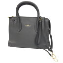 フルラ FURLA PIN S SATCHEL 2WAY ハンドバッグ ショルダーバッグ 924711 B BMN1 OAS PIN レザー グレー【新古品】【美品】【中古】フルラ バッグ aq7177