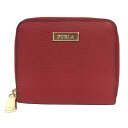 フルラ　FURLA　折財布　PR2Y　0972189　レザー　レッド　赤　ラウンドジップ　ラウンファスナー　ウォレット　レディース【美品】【中古】フルラ　財布小物　aq8607