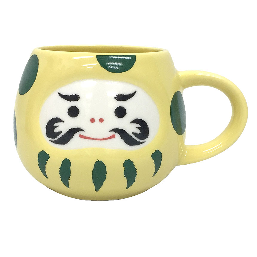 STARBUCKS スターバックス マグだるま ドットイエロー スタバ マグ マグダルマ【新古品】【未使用】【中古】aq11345