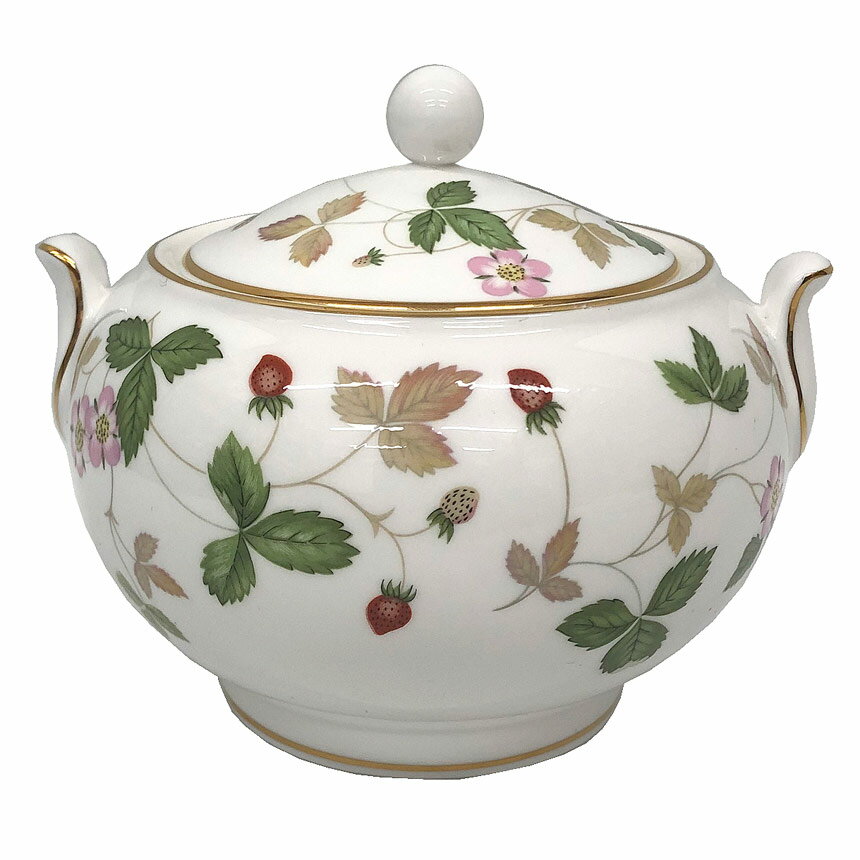 WEDGWOOD　ウェッジウッド　ワイルドストロベリー　シュガーポット　シュガーボックス　洋食器【新古品】【未使用】【中古】 aq12189