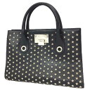 JIMMY CHOO ジミーチュウ RILEY ライリー トートバッグ ライリー ブラック 黒 スタースタッズ【中古】ジミーチュー バック レディース aq11832