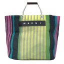 MARNI マルニ フラワー カフェ バッグ ストライプ トートバッグ /SHMHR08A00 TN296 STC37 PINK CANDY【中古】マルニ バッグ aq11582