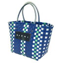MARNI マルニ ミニバスケット MARNI FLOWER CAFE フラワーカフェ マーケット かごバッグ ストローバッグ 軽量 サマーバッグ ブルー 【中...