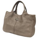 TOD'S トッズ レザー トートバッグ グレージュ【中古】TOD'S バッグ aq11573