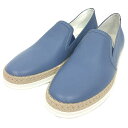 TOD'S トッズ レザー フラットシューズ エスパドリーユ GOMMA RAFIA TV PANTOFOLA PELLE XXW0TV0J97Z5J1U22...