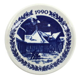 激レア　ROYAL COPENHAGEN　ロイヤル コペンハーゲン　ミニプラケット／ミニイヤープレート　1990年　House　アンティーク　ヴィンテージ　北欧 イヤープレート クリスマスプレート 記念品【新古品】【未使用】【中古】 aq6929