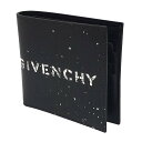 セール　GIVENCHY　ジバンシイ　二つ折り札入れ 　小銭入れなし　折財布　札入れ　メンズ　ブラック　コンパクト財布　折札入【未使用】【新古品】【中古】ジバンシー　財布　aq4314