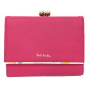 セール Paul Smith ポールスミス 折財布 がま口財布 PWD514 小銭入れあり レザー ピンク【未使用】【新品】【中古】Paul Smith 財布 レディース aq9341