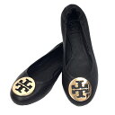 TORY BURCH トリーバーチ バレエシューズ 50008606 CLASSIC REVA BALLET レザー サイズ7M (JP:24.0cm相当） ブラック 黒【新古品】【未使用】【中古】トリーバーチ 靴 レディース aq9546