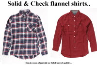 【送料無料_メール便】チェックシャツメンズ長袖ネルシャツフランネル無地シャツメンズチェックシャツ全18柄チェックシャツ無地シャツメンズリサイクルコットンシャツメンズシャツファッショントップス
