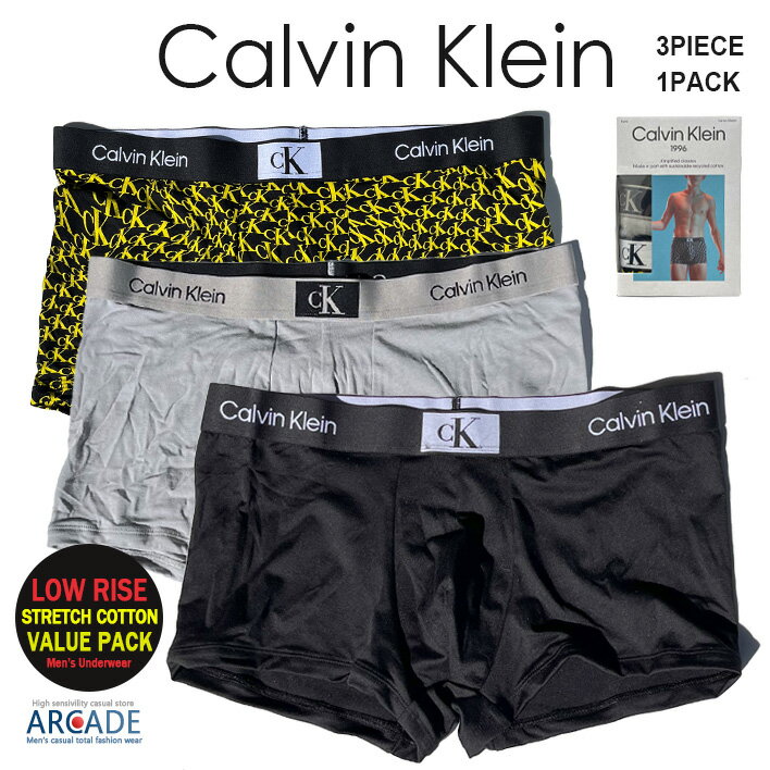 カルバンクライン ボクサーパンツ メンズ カルバンクライン ボクサーパンツ Calvin Klein CK Men's UnderWear Cotton Stretch 3-pack 前閉じ 3枚組 S M Lサイズ バレンタイン プレゼント