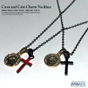 ネックレス メンズ・レディース アクセサリー クロス コインチャーム