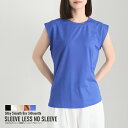 ノースリーブ レディース 夏 タンクトップ カットソー さらさら 伸縮ストレッチ ルーズシルエット クルーネックtシャツ