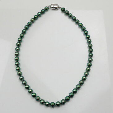 真珠 パール ネックレス あこや真珠 パール ネックレス アコヤ本真珠 黒真珠 ブラックパール ブラックカラー 7.5mm-8mm