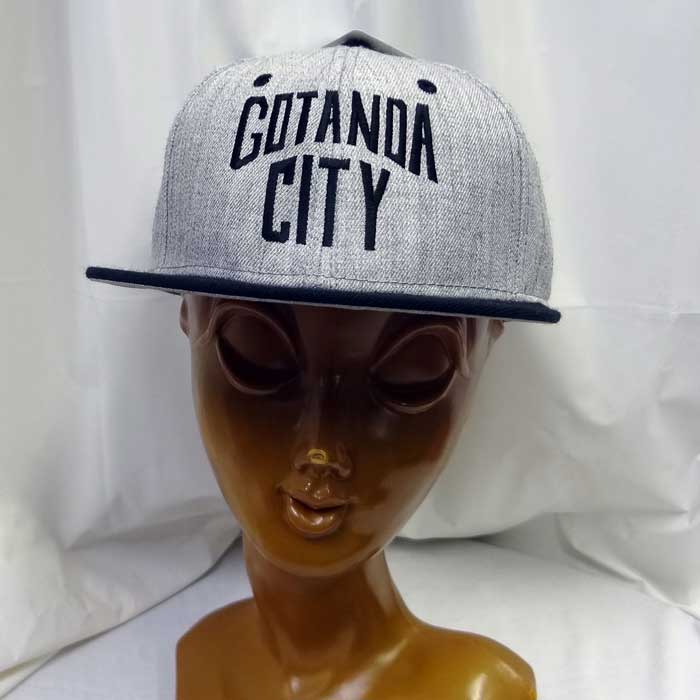 OTTO CAP/Wool Snapback Caps　2TONE GOTANDA CITY BK(オットーキャップ/ウールツートンスナップバックキャップ ゴタンダシティー ブラック) ウールブレンド フラットバイザーキャップ