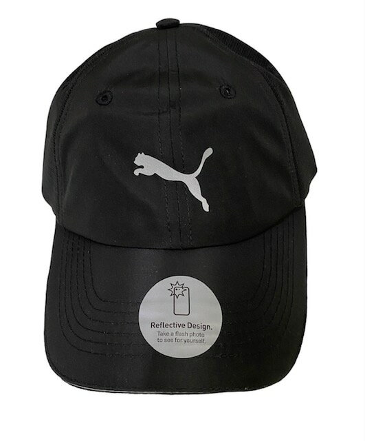 PUMA　RUNNING CAP　(プーマ・ランニングキャップ）男女兼用　反射ロゴゴキャップ