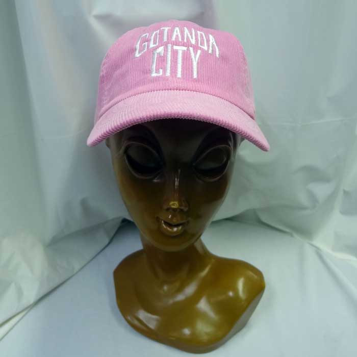 ニューハッタン（NEW HATTAN）コーヂュロイ ライトピンク GOTANDA CITY ベースボールキャップ