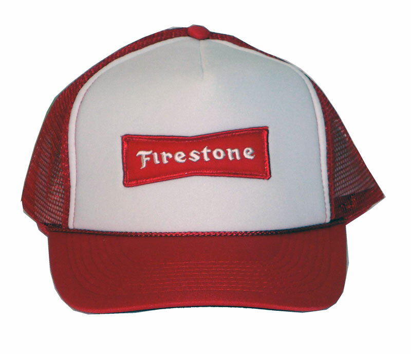アメカジメッシュキャップ★MESH CAP★FIRESTONE★ファイヤーストーン(ファイアストン)★ホワイト×レッド