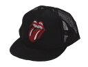 父の日　暑い夏は涼しい帽子　アメカジメッシュキャップ　フラットバイザー★MESH CAP★THE ROLLING STONES★ローリングストーンズ