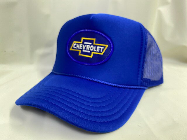 暑い夏は涼しい帽子　アメカジメッシュキャップ★MESH CAP★CHEVROLET シボレー★　オールロイヤルブルー