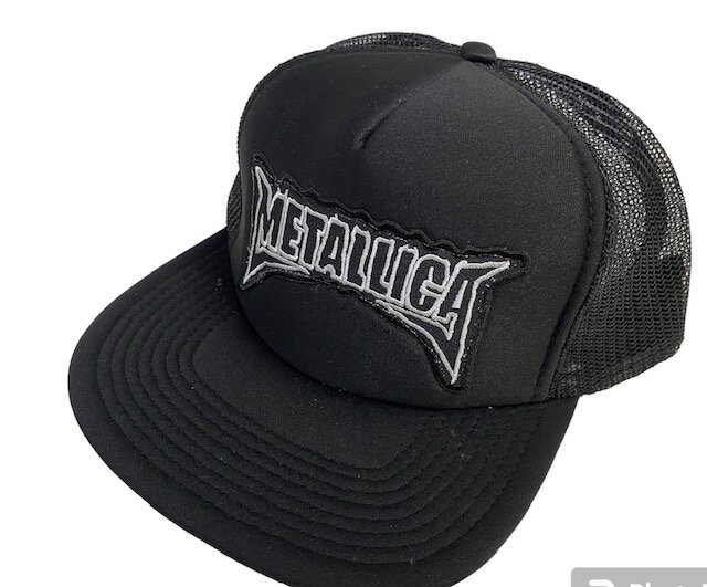 アメカジメッシュキャップ・フラットバイザータイプ★FLATVISOR MESH CAP★METALLICA★メタリカ　ブラック