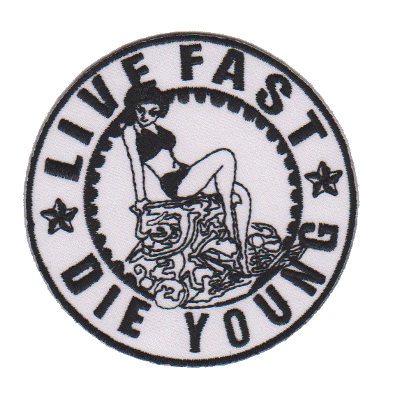 LIVE FAST DIE YOUNG　ワッペン　アップリケ　輸入ワッペン